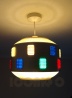 _70s colourful inserts aluminium lampshade